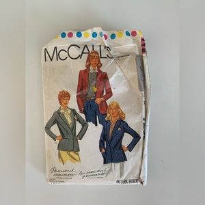 2 for $12🧵🪡 1980 Blazer Sewing Pattern